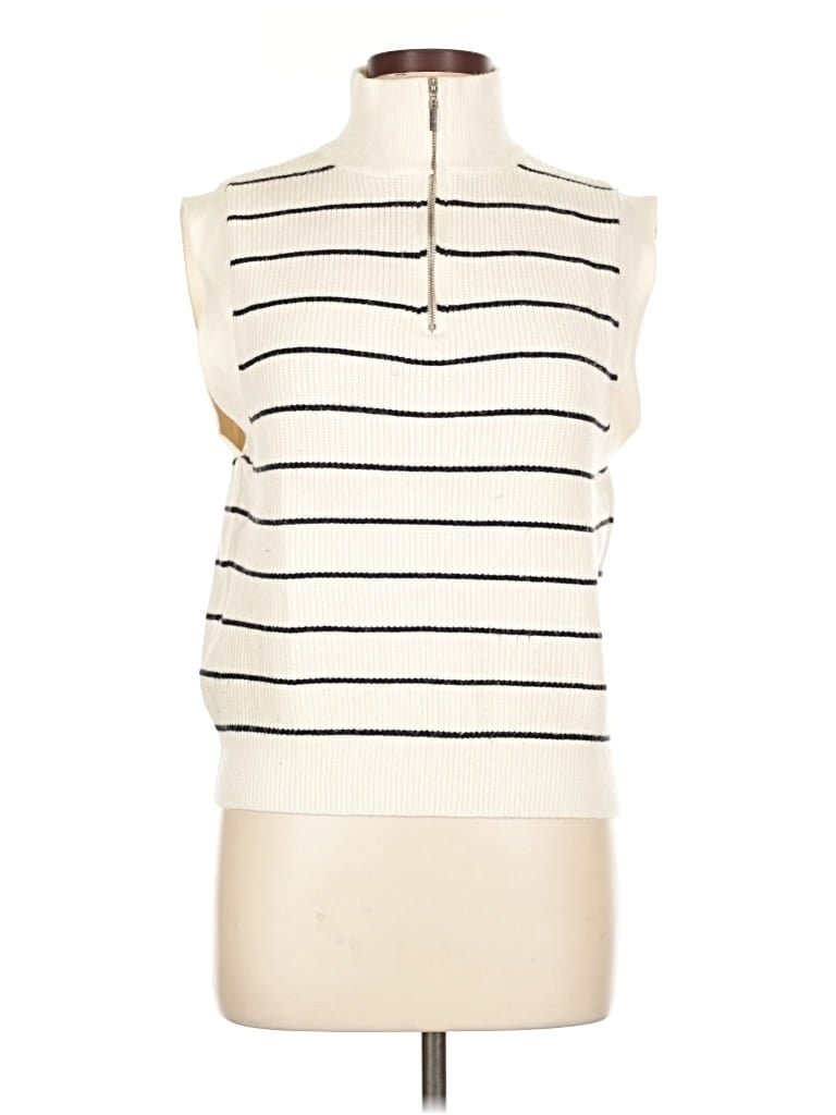 Pre-owned Mng Short Sleeve Turtleneck In White