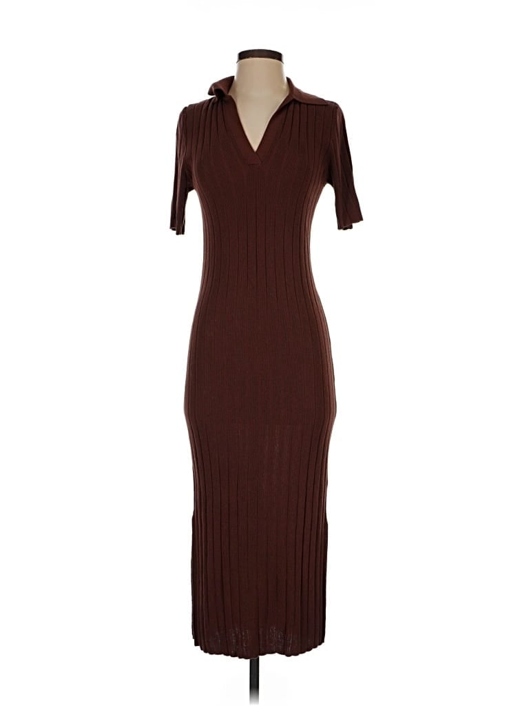 Pre-owned H&m Casual Dress In Burgundy