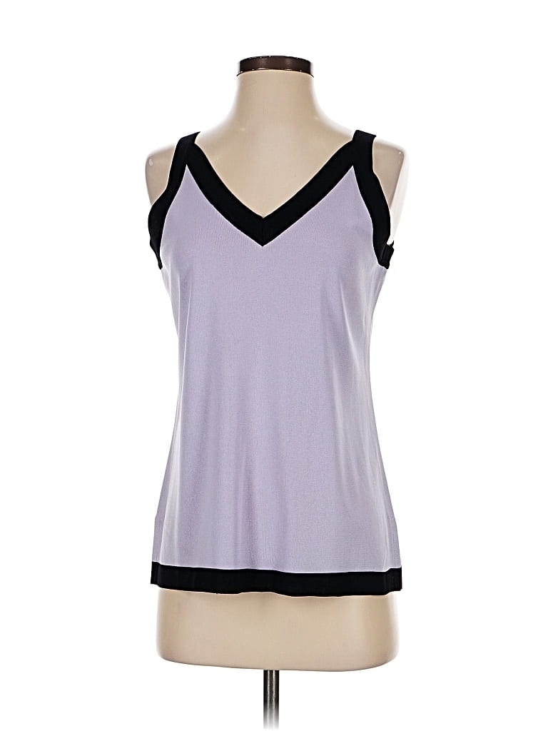 Pre-owned Misook Tank Top Purple Halter Neckline Tops