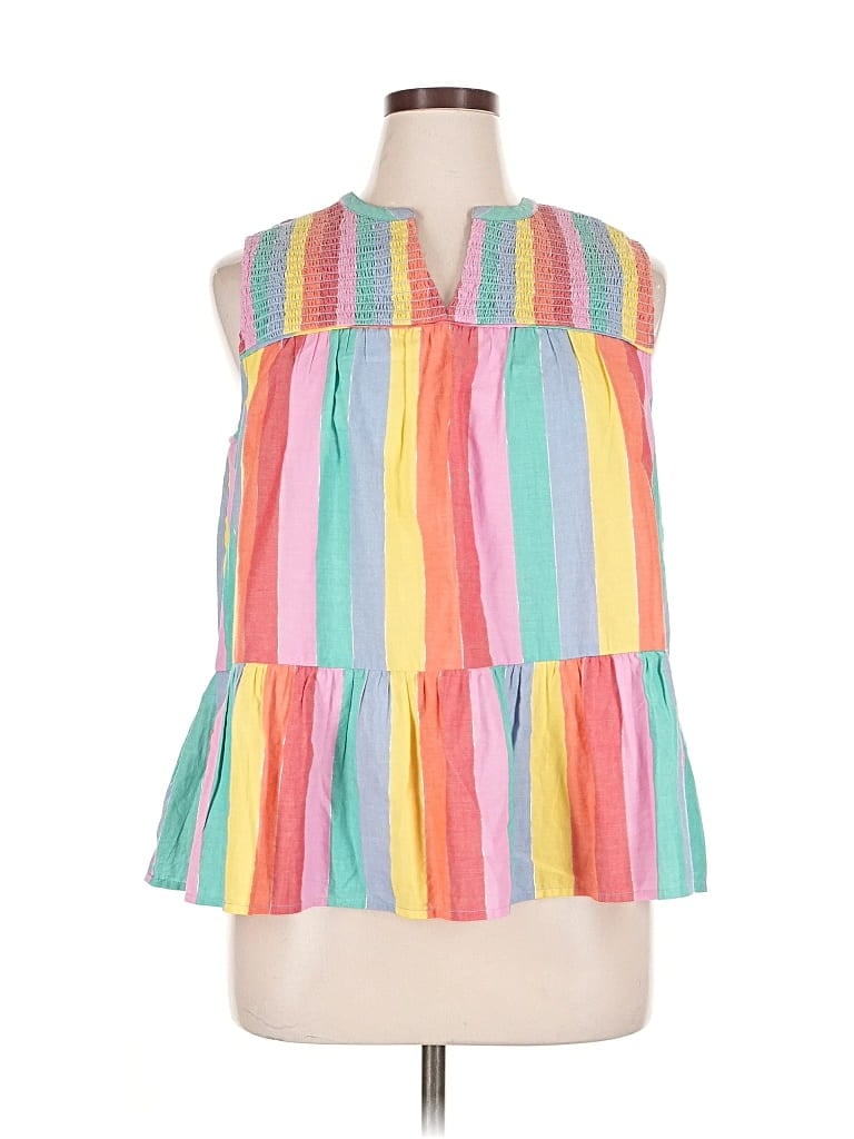 Pre-owned Crown & Ivy Sleeveless Blouse In Yellow