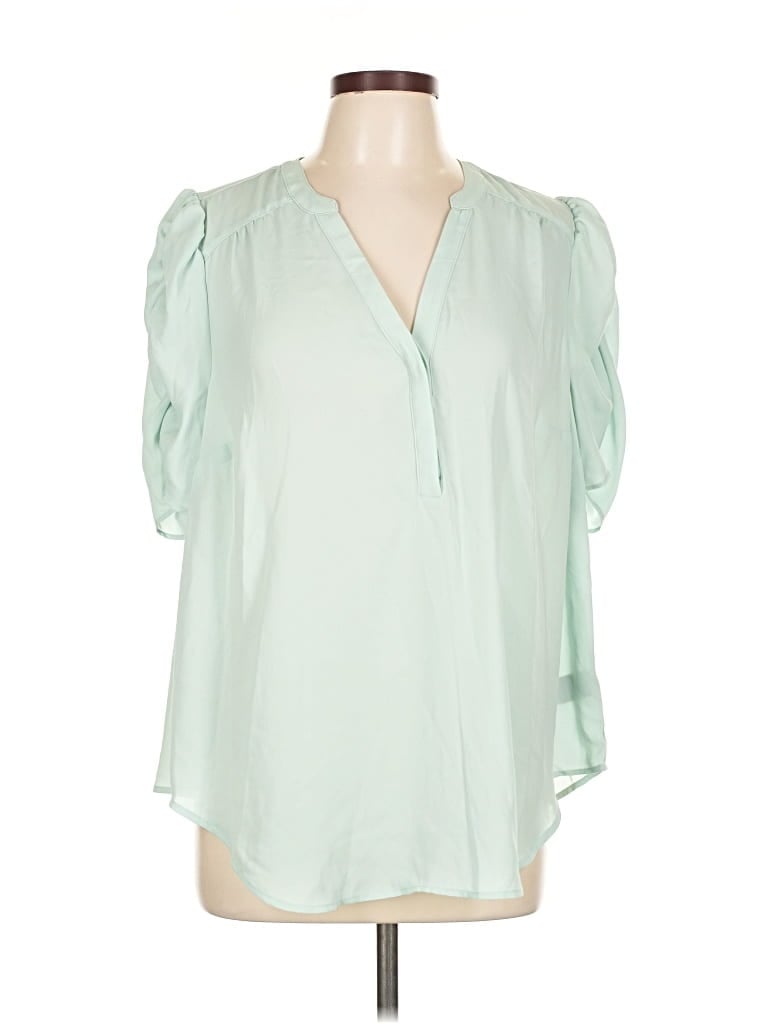 Pre-owned Torrid 3/4 Sleeve Blouse In Green