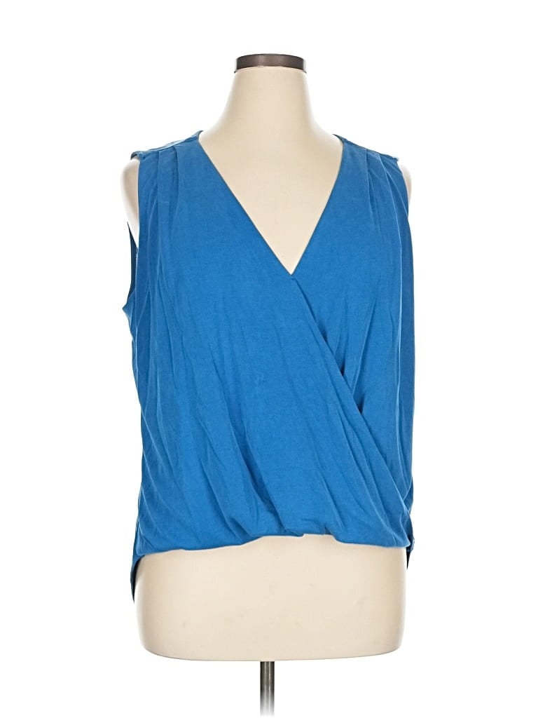 Pre-owned Veronica M Sleeveless Blouse In Blue