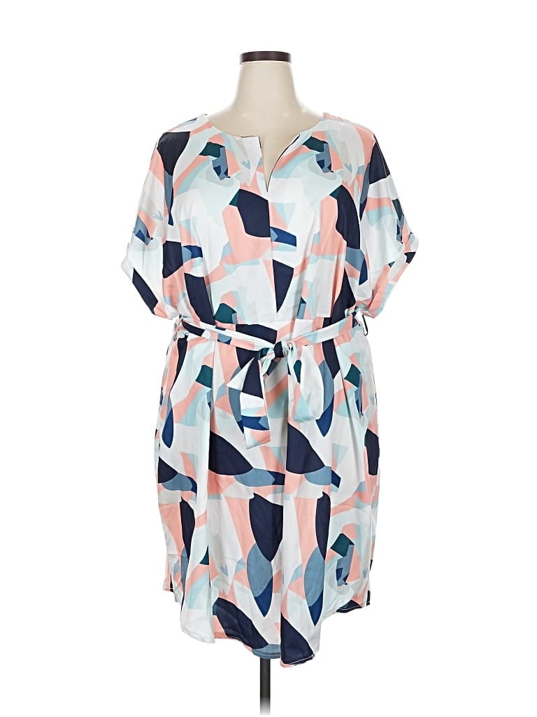 Pre-owned Shein Curve Casual Dress In Blue