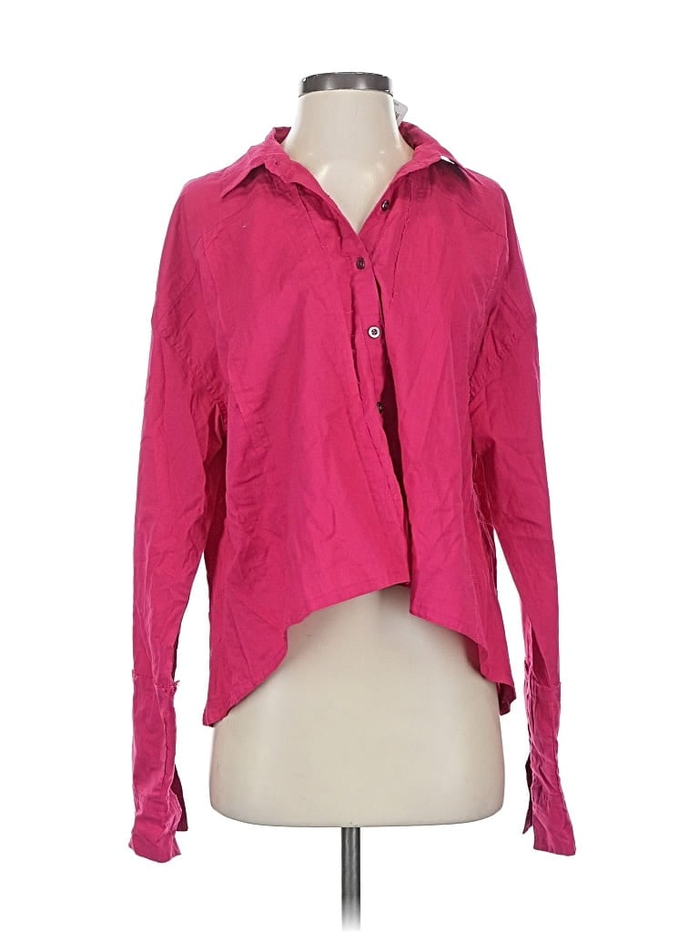 Pre-owned We The Free Long Sleeve Blouse In Pink