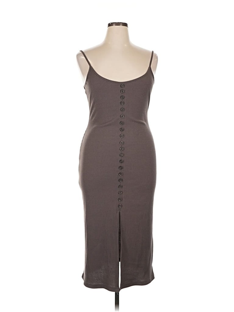 Pre-owned Vici Casual Dress In Gray