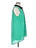 B_envied 100% Polyester Color Block Green Sleeveless Blouse Size M - photo 4