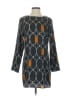 Lavender Brown 100% Polyester Graphic Gray Casual Dress Size S - photo 1