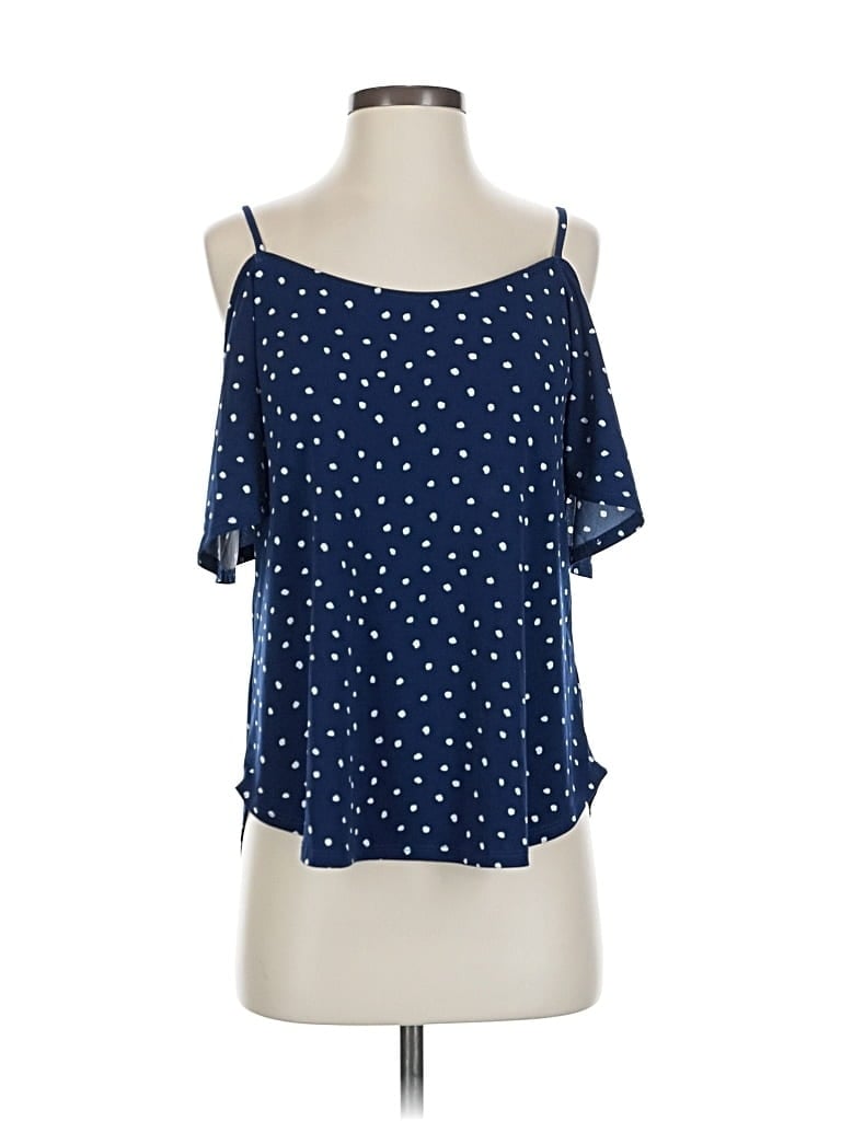 Pre-owned Kaileigh Sleeveless Blouse In Blue