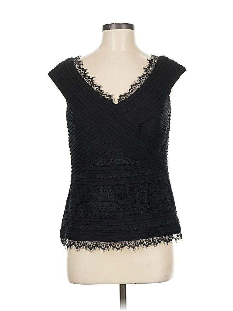 Pre-owned Tadashi Shoji Sleeveless Blouse In Black