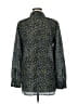 Ann Taylor Graphic Blue Green Long Sleeve Blouse Size M - photo 2