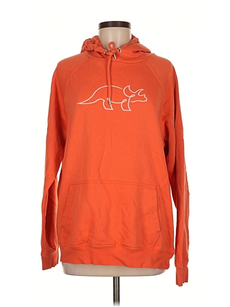 Pre-owned Unbranded Pullover Hoodie In Orange