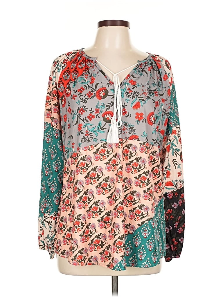 Pre-owned Unbranded Long Sleeve Blouse In Blue