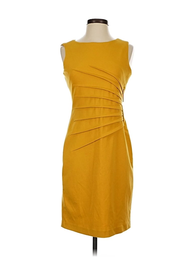 Pre-owned Ivanka Trump Cocktail Dress In Yellow