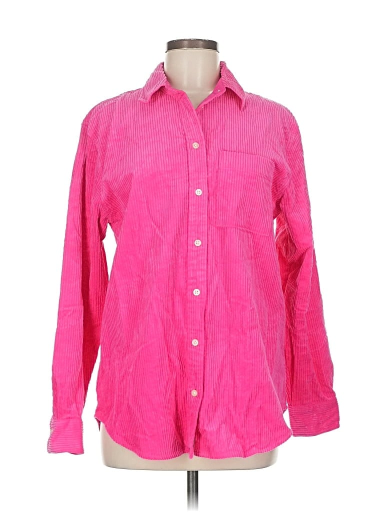 Pre-owned Gap Long Sleeve Button Down Shirt In Pink
