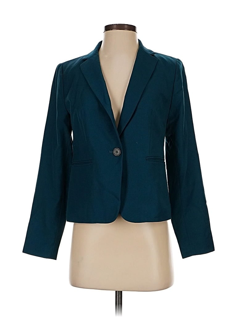 Pre-owned Ann Taylor Blazer Jacket In Blue