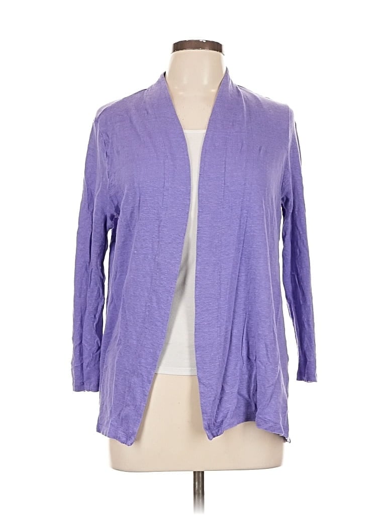 Pre-owned Jjill Cardigan Sweater In Purple