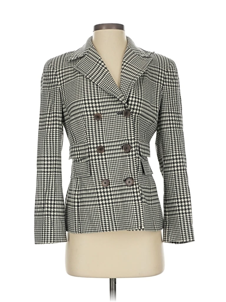 Pre-owned Worth Wool Blazer Jacket In Gray