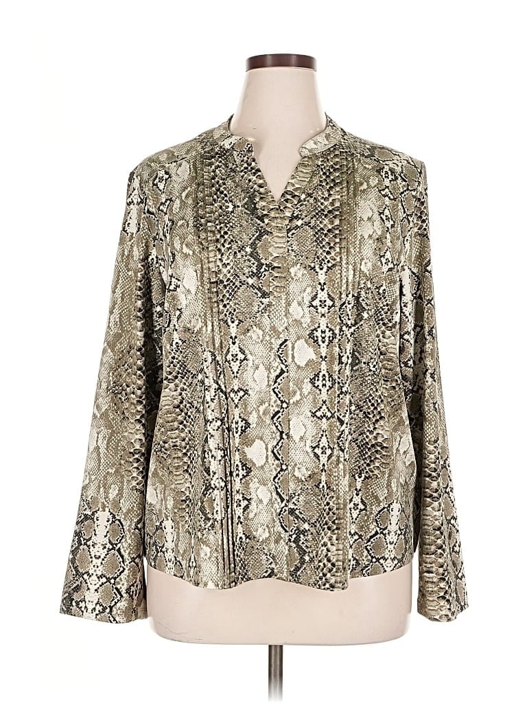 Pre-owned Nanette Lepore Long Sleeve Polo Shirt In Gold