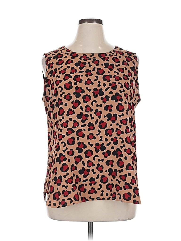 Pre-owned Anne Klein Sleeveless Blouse In Brown