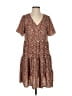 BTFBM 100% Polyester Animal Print Brown Casual Dress Size S - photo 1