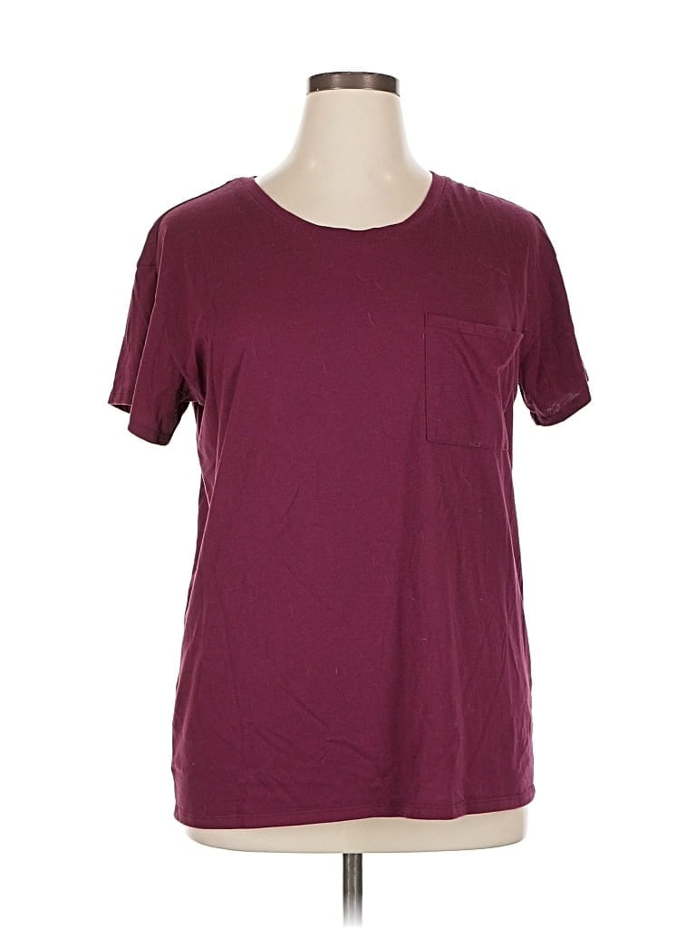Pre-owned Arizona Jean Company Short Sleeve T-shirt In Burgundy