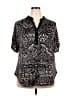 Perceptions Woman Black Short Sleeve Blouse Size 2X - photo 1