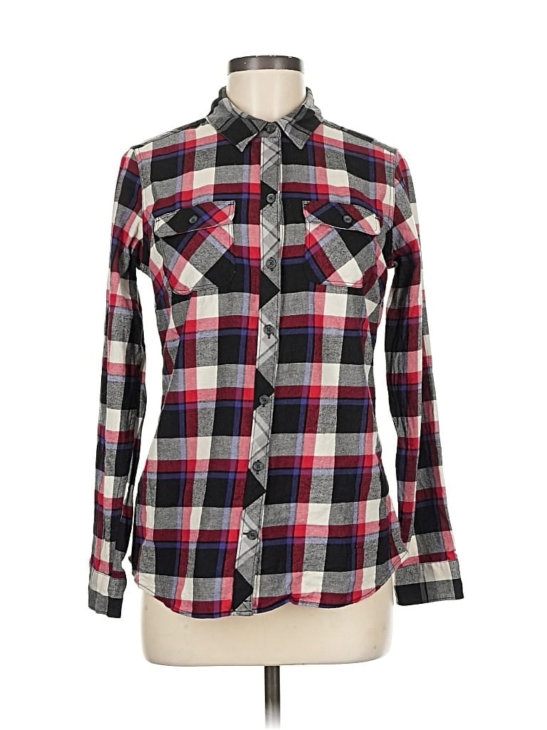 Pre-owned Eddie Bauer Long Sleeve Button Down Shirt In Red