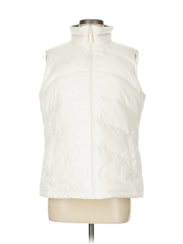 Pre-owned Lands' End Vest In White