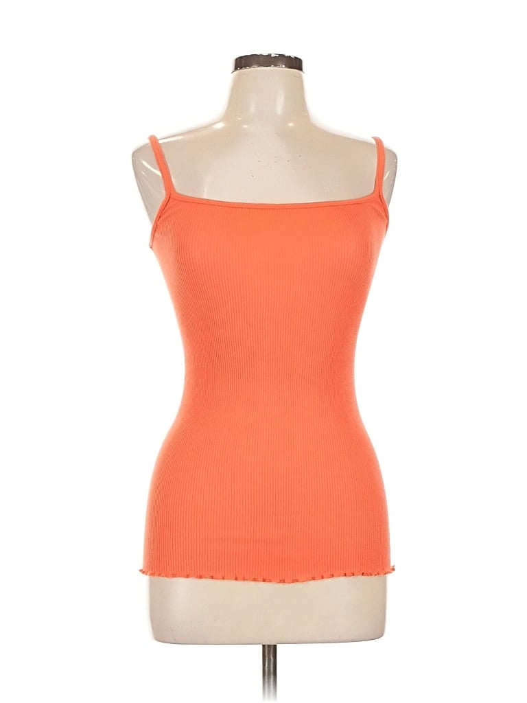 Pre-owned Free People Tank Top Orange Strapless Neckline Tops