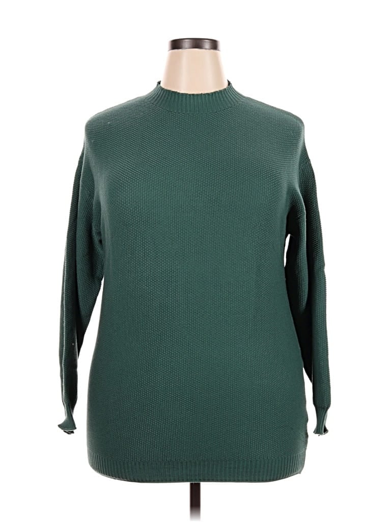 Pre-owned Unbranded Turtleneck Sweater In Green