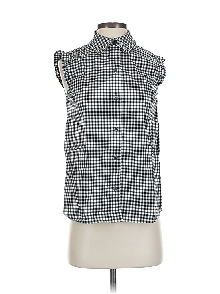 Pre-owned Kate Spade New York Sleeveless Button Down Shirt In Black