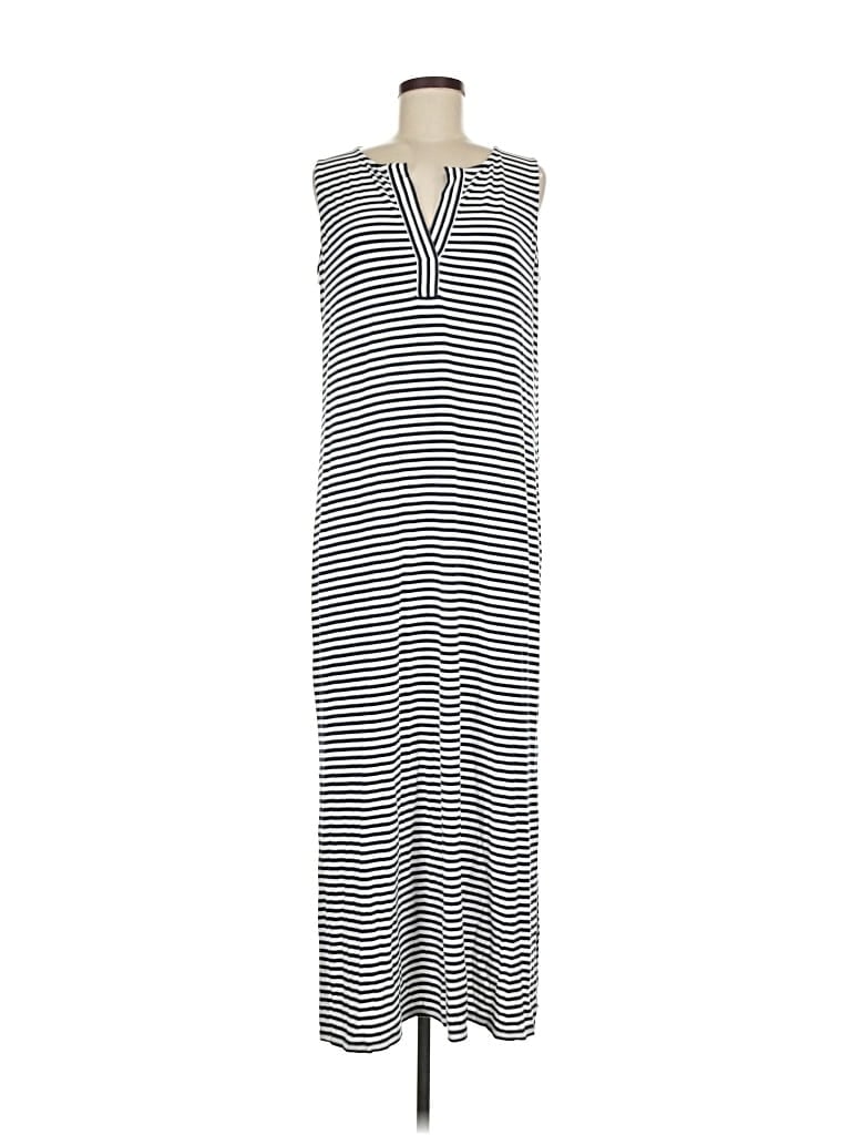 Pre-owned Jjill Casual Dress In Gray