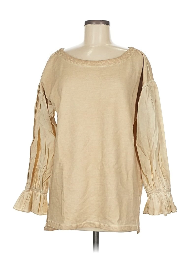 Pre-owned Pilcro Long Sleeve Blouse In Brown