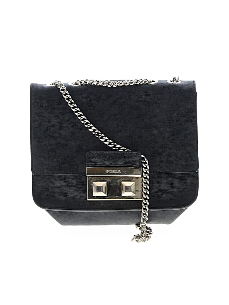 Pre-owned Furla Crossbody Bag In Black