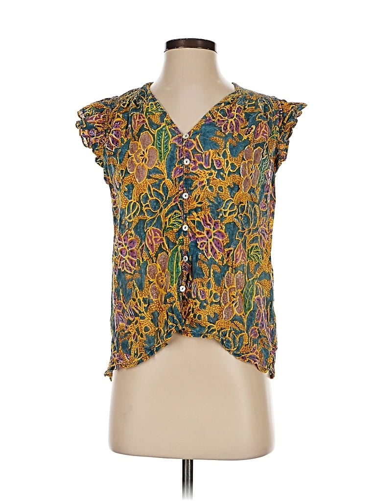 Pre-owned Cleobella Sleeveless Blouse In Yellow
