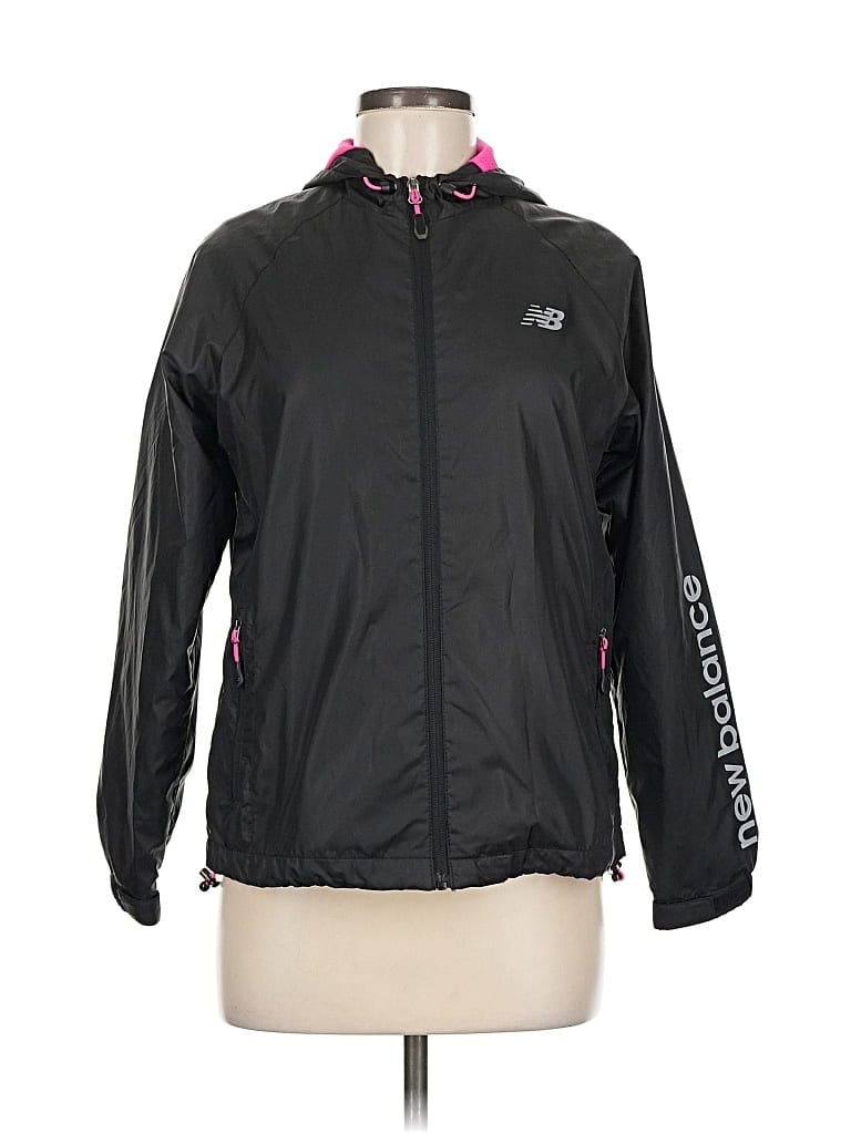 Pre-owned New Balance Cardigan Sweater In Black