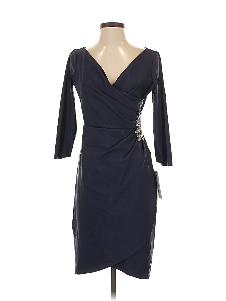Pre-owned Alex Evenings Cocktail Dress In Black