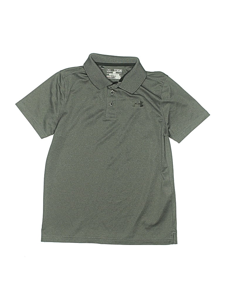 Pre-owned Under Armour Kids' Short Sleeve Polo Shirt In Green