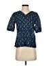 Fabindia Blue Short Sleeve Blouse Size XS - photo 1