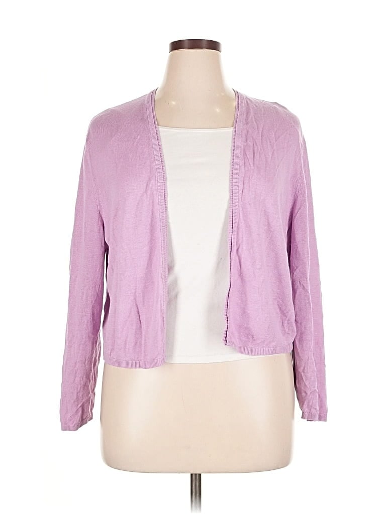 Pre-owned Jjill Cardigan Sweater In Purple