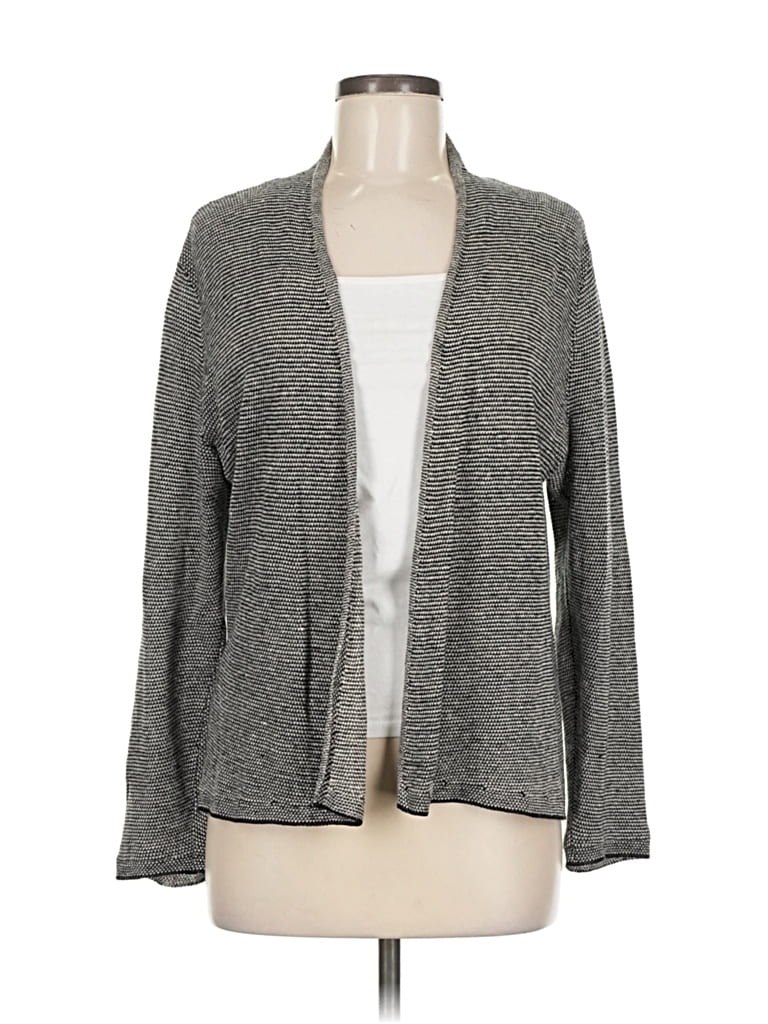 Pre-owned Eileen Fisher Cardigan Sweater In Gray
