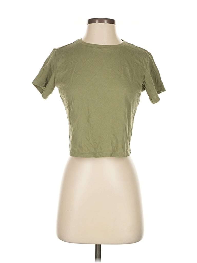 Pre-owned Girlfriend Collective Short Sleeve T-shirt In Green