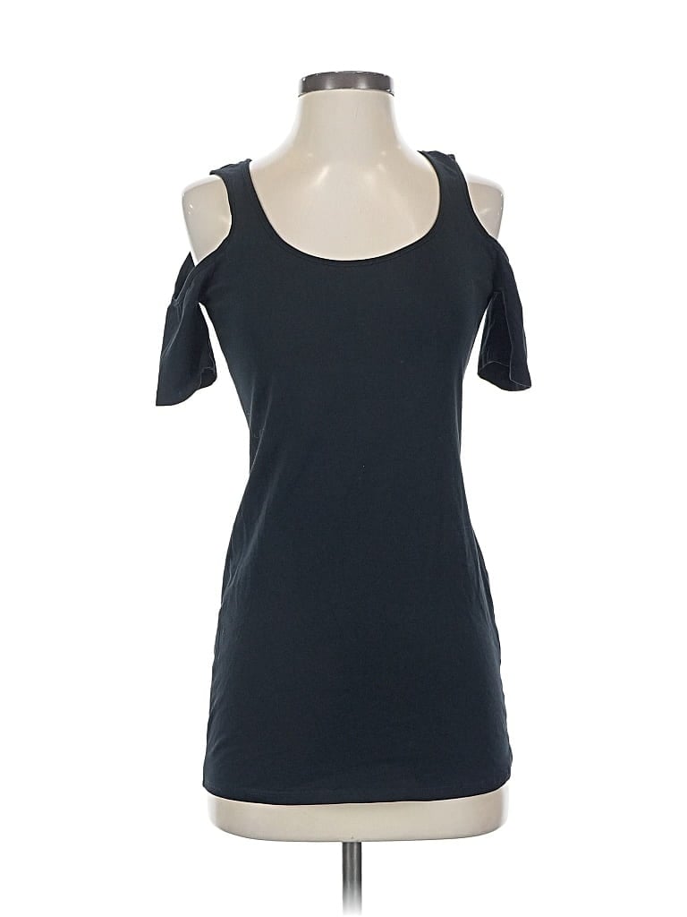Pre-owned Venus Short Sleeve Top Black Cold Shoulder Neckline Tops