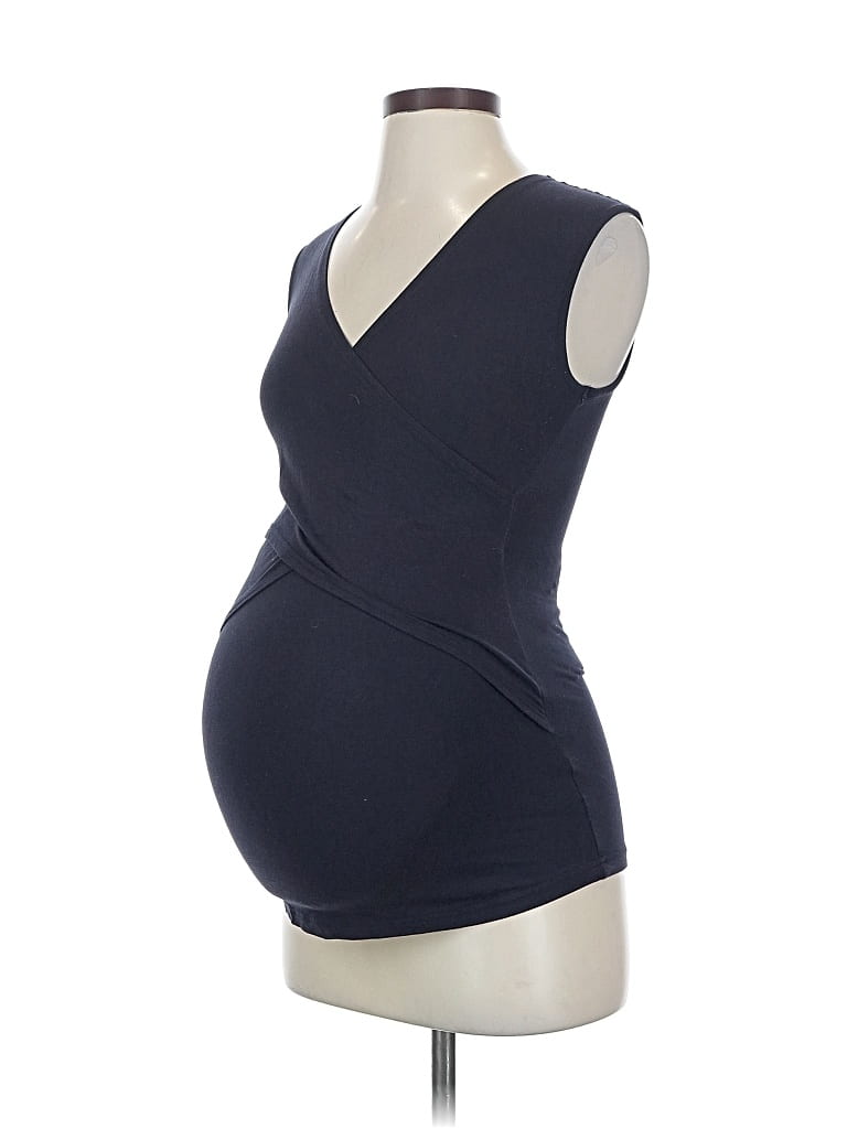 Pre-owned Ripe Tank Top Blue Plunge Neckline Tops