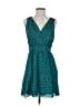 BCBGeneration 100% Polyester Polka Dots Teal Cocktail Dress Size 4 - photo 1