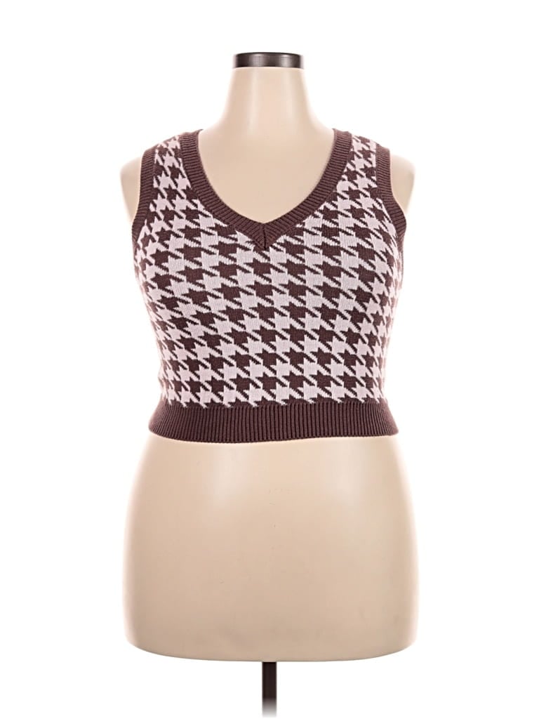 Pre-owned Rsq Sweater Vest In Brown