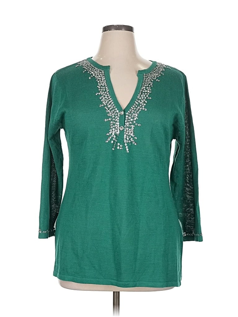 Pre-owned Unbranded Pullover Sweater In Green