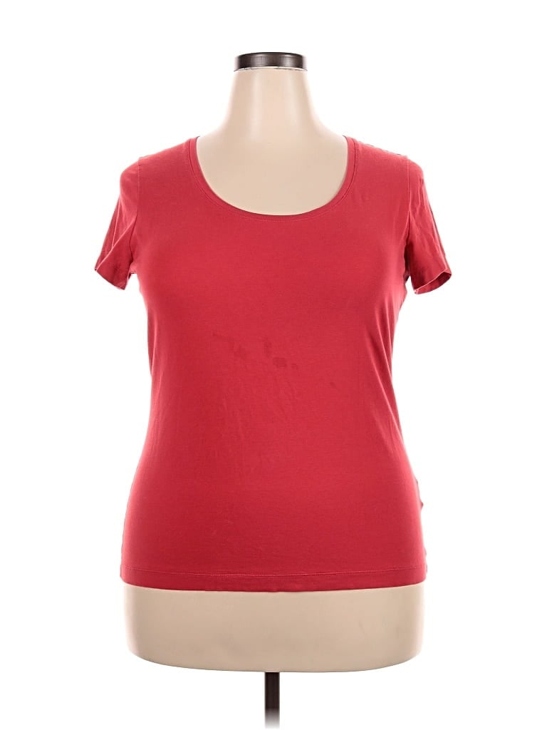Pre-owned Lands' End Short Sleeve T-shirt In Red