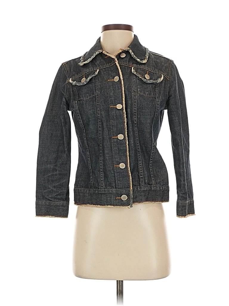 Pre-owned Isaac Mizrahi For Target Denim Jacket In Gray