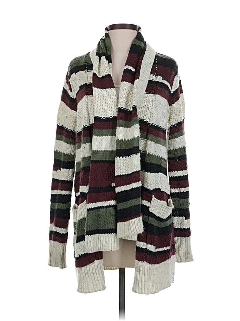 Pre-owned Hinge Cardigan Sweater In Burgundy